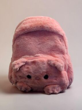 Claire's Club Furry Pink Cat Dome Backpack